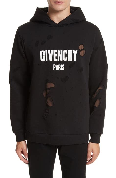 givenchy men's jumper|Givenchy hoodie distressed.